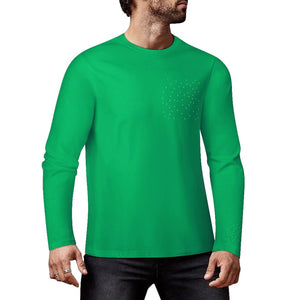 DTF 160gsm Cotton Men's Long Sleeve T-shirt (Front+Sleeve Printing)