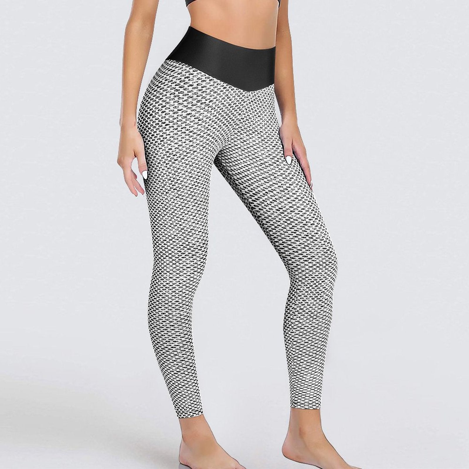 Honeycomb Textured Yoga Pants for Women onvels