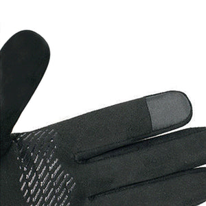 Custom Unisex Suede Gloves Winter Gloves With Sensitive Touch Screen Fingers