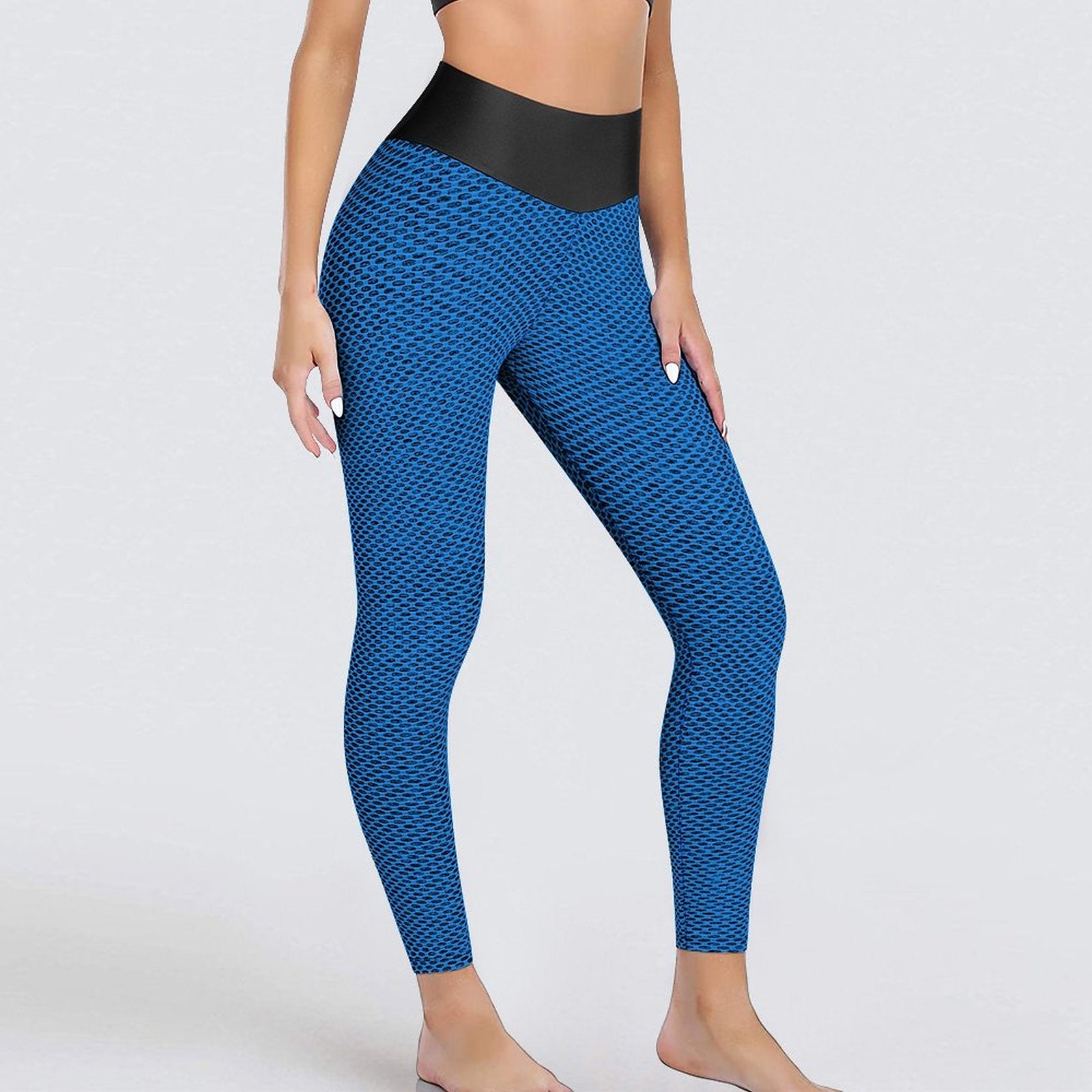 Honeycomb Textured Yoga Pants for Women